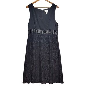 Emma James Women's Size 14 Black‎ Lace Midi Dress